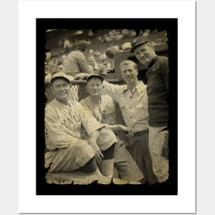 Smoky Joe Wood, Cy Young, Lefty Grove, Walter Johnson at Fenway Park Posters and Art